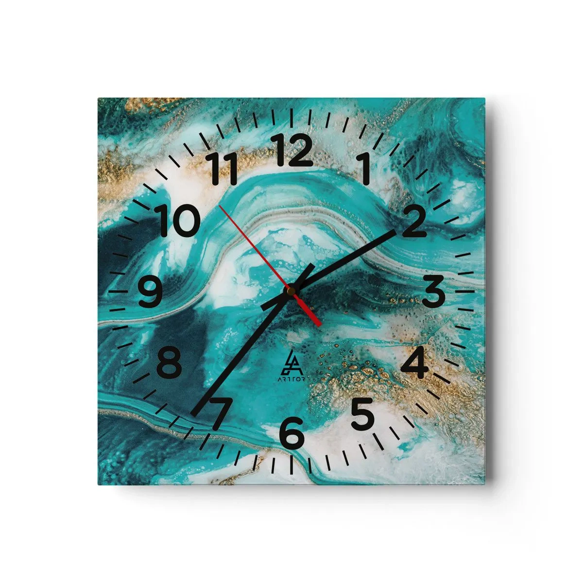Horloge murale - Pendule murale - Rivière d'or - 40x40 cm
