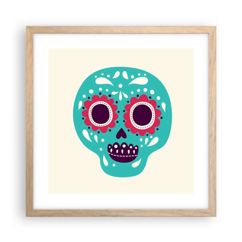 Affiche dans un chêne clair - Poster - La vie – du plaisir jusqu'à la mort - 40x40 cm