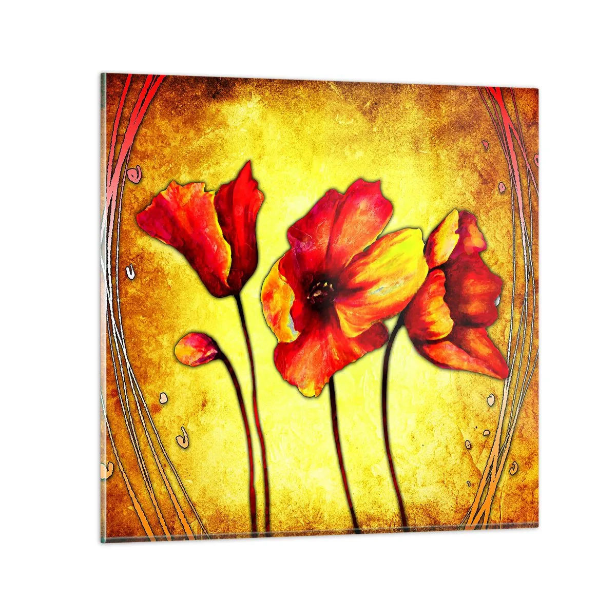 Impression sur verre - Image sur verre - Dans la décoration Art Nouveau - 70x70 cm