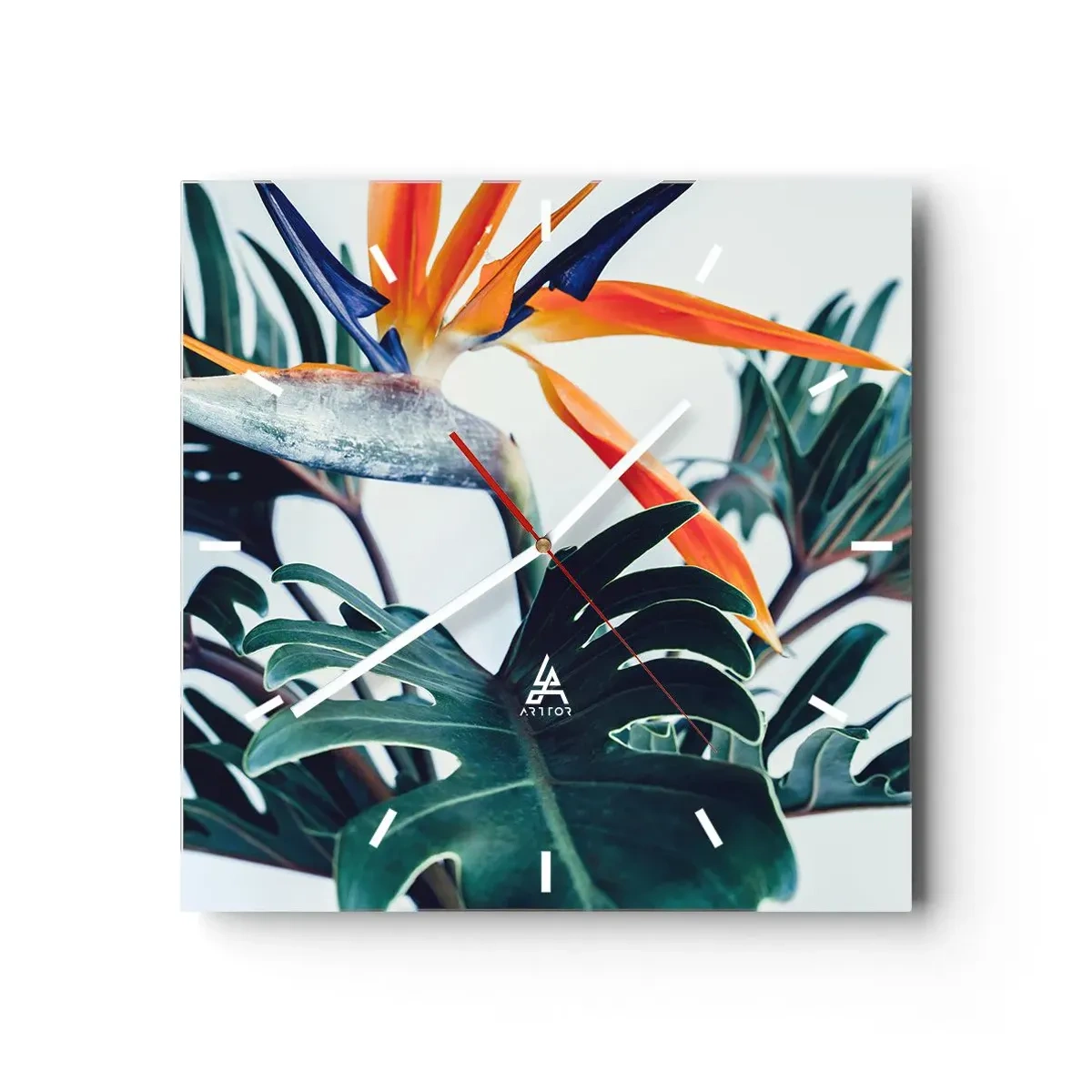 Horloge murale - Pendule murale - Le buisson oiseaux - 40x40 cm