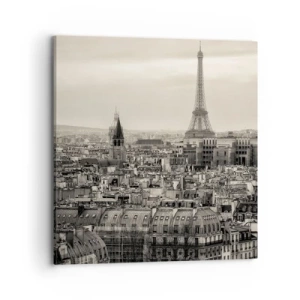 Impression sur toile - Image sur toile - Sur les toits de Paris - 70x70 cm