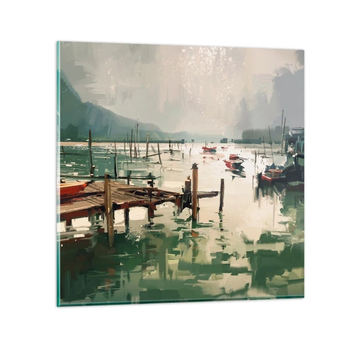 Impression sur verre - Image sur verre - Trempé dans une lune en fusion - 40x40 cm