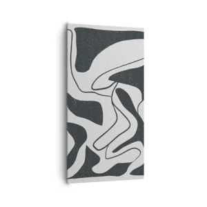 Impression sur toile - Image sur toile - Amusement de labyrinthe abstrait - 65x120 cm