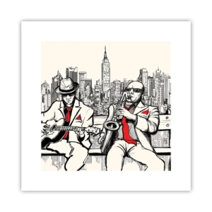 Affiche - Poster - improvisation new-yorkaise - 30x30 cm