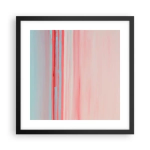 Affiche dans un cadre noir - Poster - Abstraction à l'aube - 40x40 cm