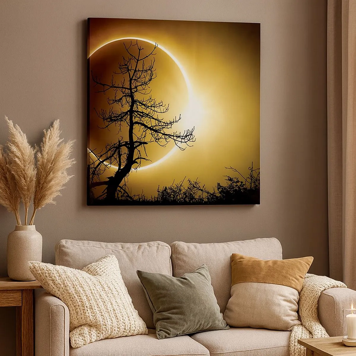 Impression sur toile - Image sur toile - Éclipse totale - 30x30 cm