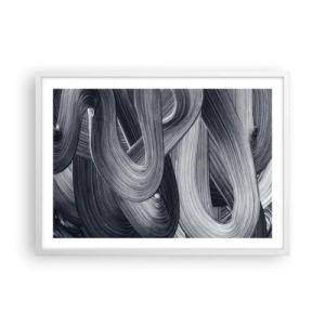 Affiche dans un cadre blanc - Poster - La fluidité de la réalité - 70x50 cm