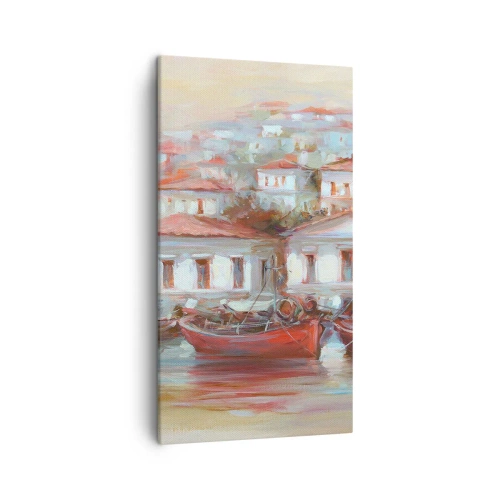 Impression sur toile - Image sur toile - Petite ville heureuse - 45x80 cm