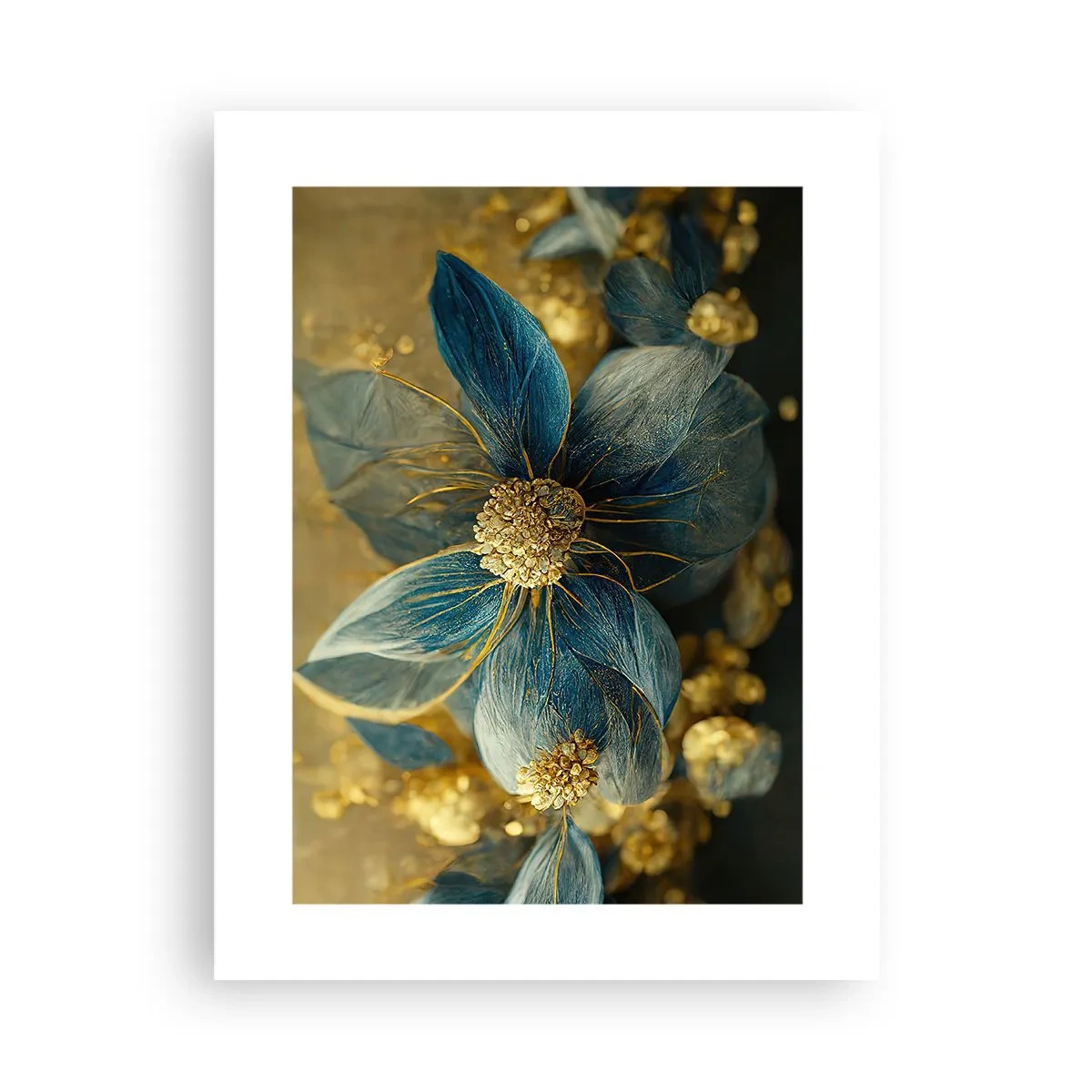 Affiche - Poster - Fleurir avec de l'or - 30x40 cm