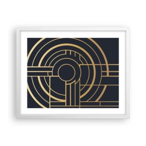 Affiche dans un cadre blanc - Poster - Rotation des éléments - 50x40 cm