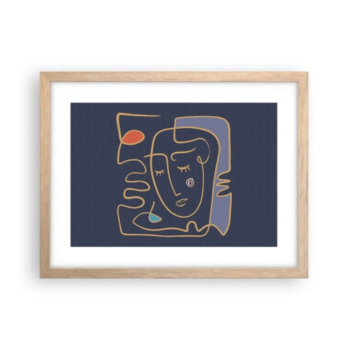 Affiche dans un chêne clair - Poster - En réflexion - 40x30 cm