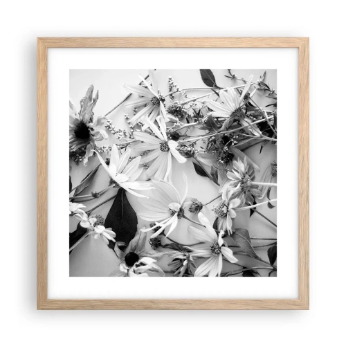 Affiche dans un chêne clair - Poster - Non-un bouquet de fleurs - 40x40 cm