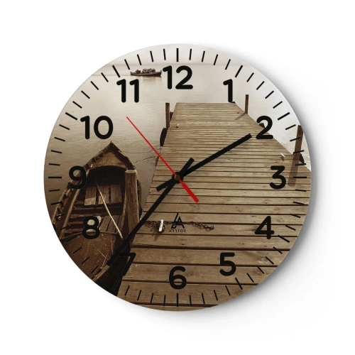 Horloge murale - Pendule murale - Le grand silence - 40x40 cm
