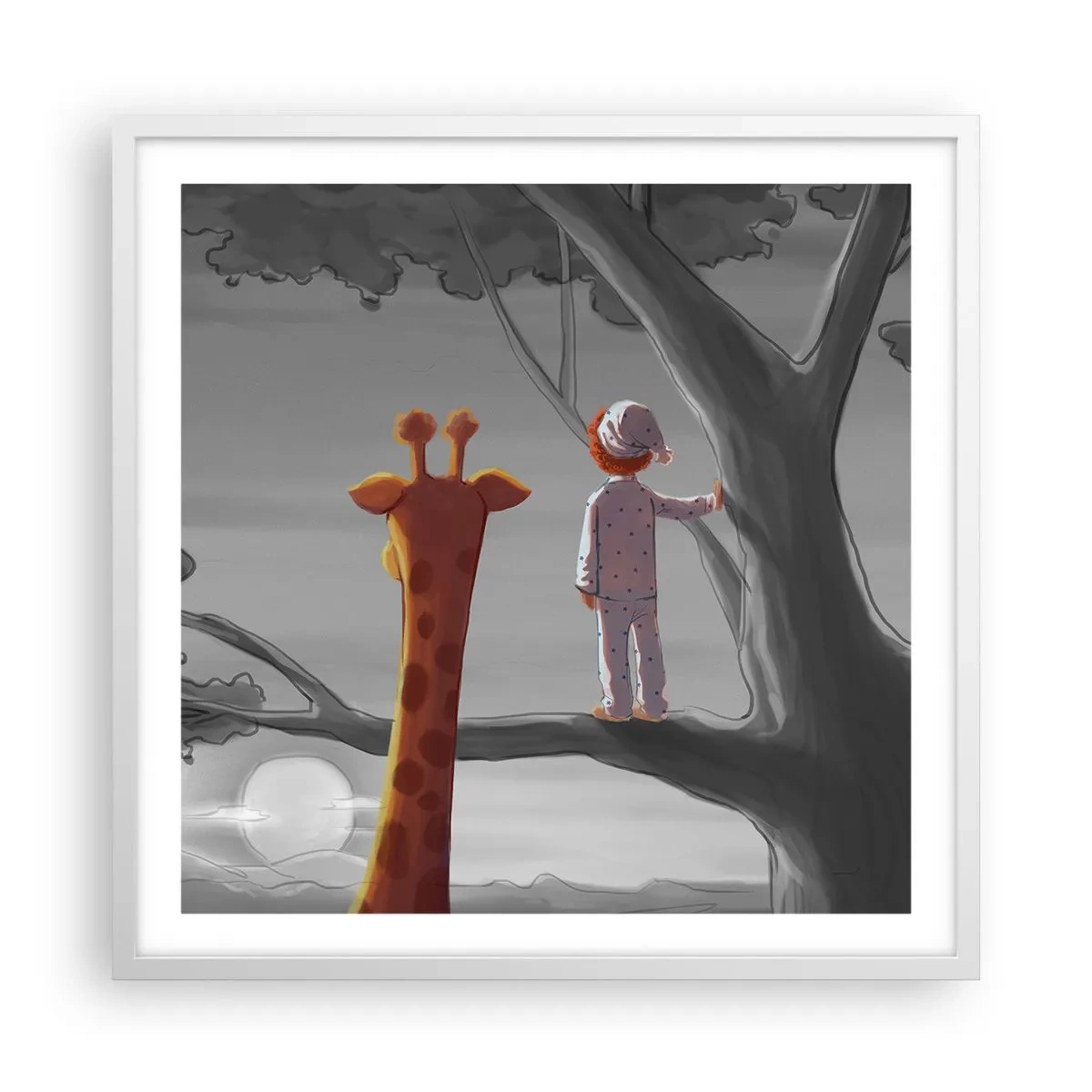 Affiche dans un cadre blanc - Poster - Cela arrive vraiment - 60x60 cm