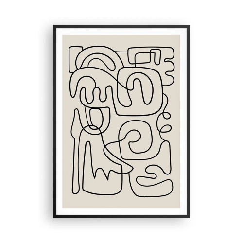 Affiche dans un cadre noir - Poster - Suivez les indices - 70x100 cm