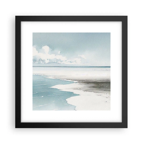 Affiche dans un cadre noir - Poster - Marée douce - 30x30 cm