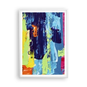 Affiche dans un cadre blanc - Poster - La vie est belle! - 70x100 cm