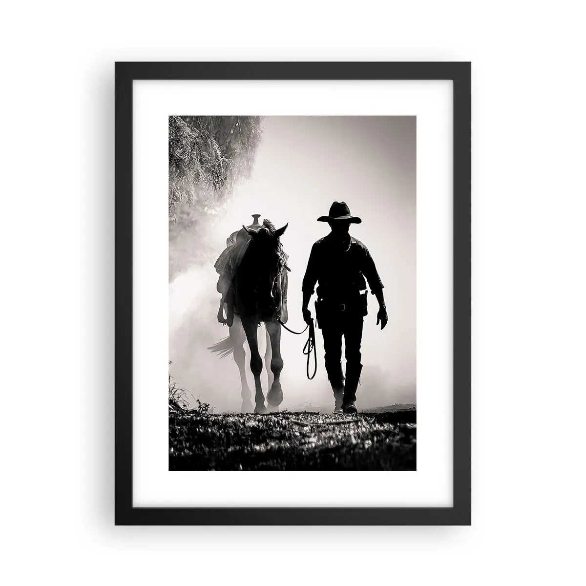 Affiche dans un cadre noir - Poster - Matinée texane - 30x40 cm