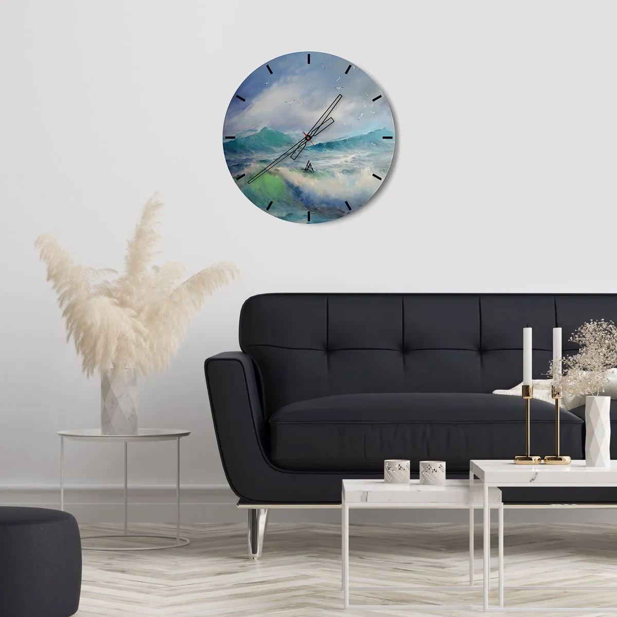 Horloge murale - Pendule murale - "Le tourbillon hurlait de triomphe..." - 40x40 cm