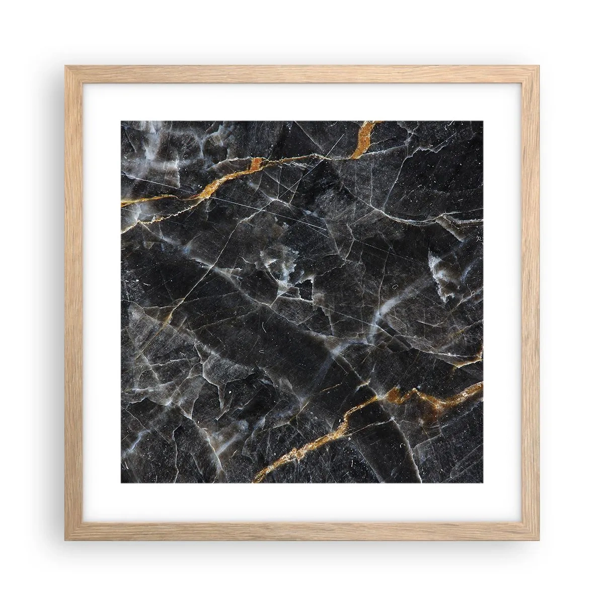 Affiche dans un chêne clair - Poster - La vie intérieure de la pierre - 40x40 cm