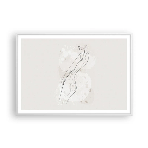 Affiche dans un cadre blanc - Poster - Trompe l'oeil - 100x70 cm