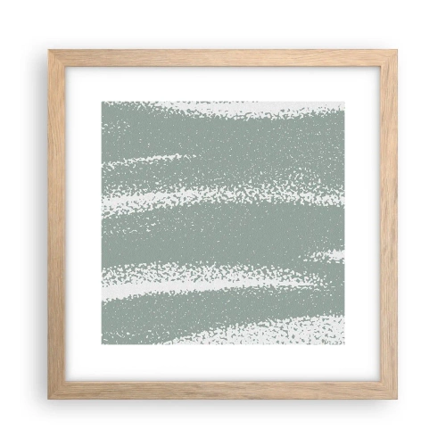 Affiche dans un chêne clair - Poster - Abstraction dans un climat hivernal - 30x30 cm
