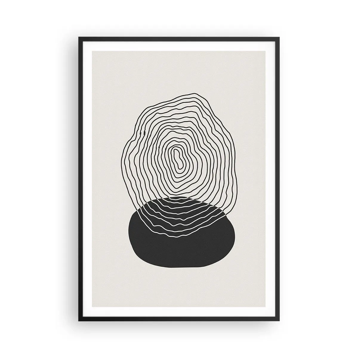 Affiche dans un cadre noir - Poster - Durabilité et oscillation - 70x100 cm