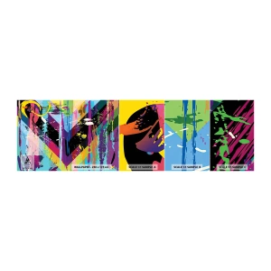 Échantillon De Papier Peint Standard Eco - De haut en bas - Abstraction, Morceau, Graphique - 100x30 cm