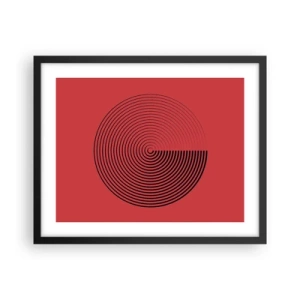 Affiche dans un cadre noir - Poster - Mouvement circulaire - 50x40 cm