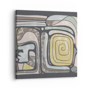 Impression sur toile - Image sur toile - L'abstraction dans l'esprit précolombien - 30x30 cm