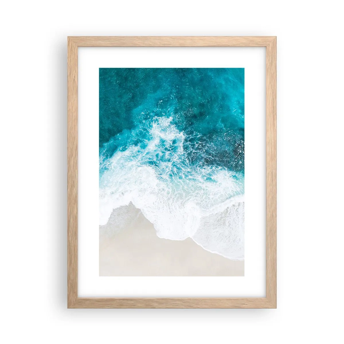 Affiche dans un chêne clair - Poster - Caresse naturelle - 30x40 cm