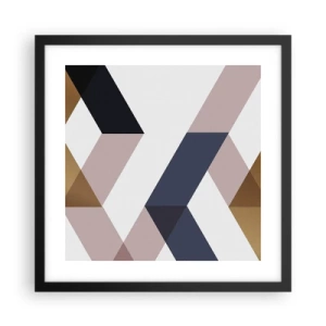 Affiche dans un cadre noir - Poster - Plats et angles - 40x40 cm