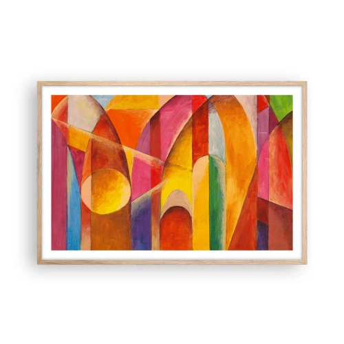 Affiche dans un chêne clair - Poster - Cathédrale du soleil - 91x61 cm