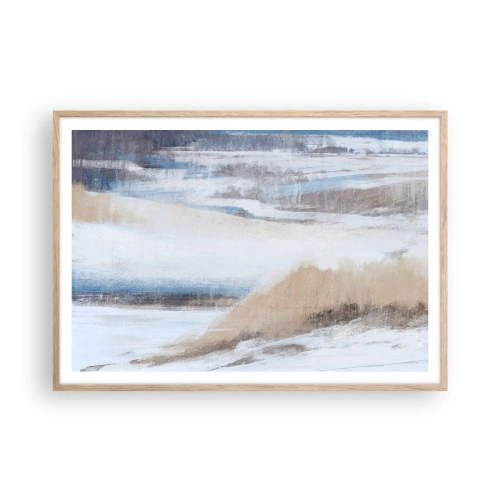 Affiche dans un chêne clair - Poster - Composition hivernale - 100x70 cm