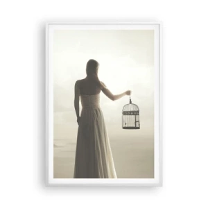 Affiche dans un cadre blanc - Poster - Soi libre - 70x100 cm