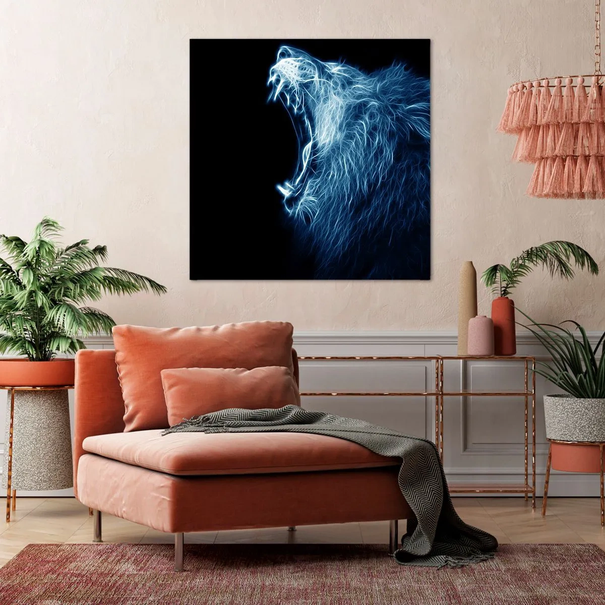 Impression sur toile - Image sur toile - La colère ardente du roi - 60x60 cm