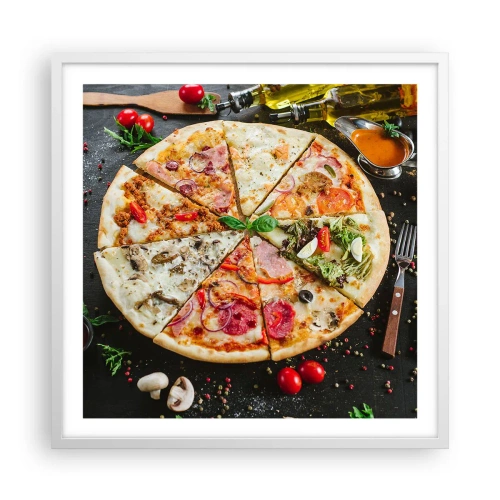 Affiche dans un cadre blanc - Poster - Une gamme de saveurs - 60x60 cm