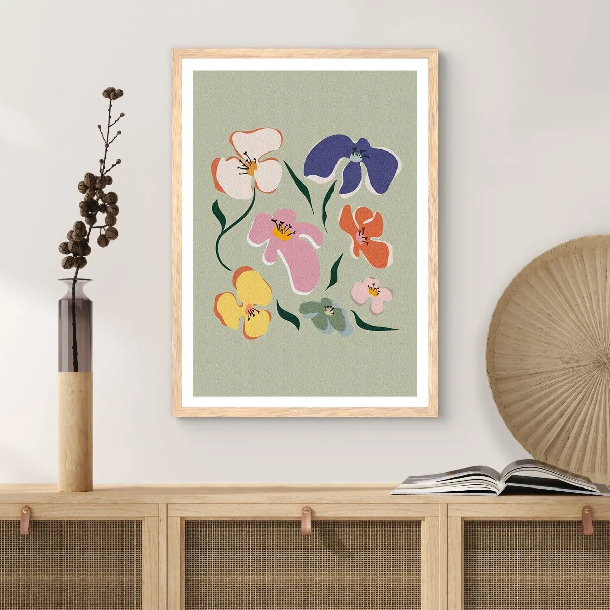 Affiche dans un chêne clair - Poster - Des pensées pour votre frère - 40x50 cm