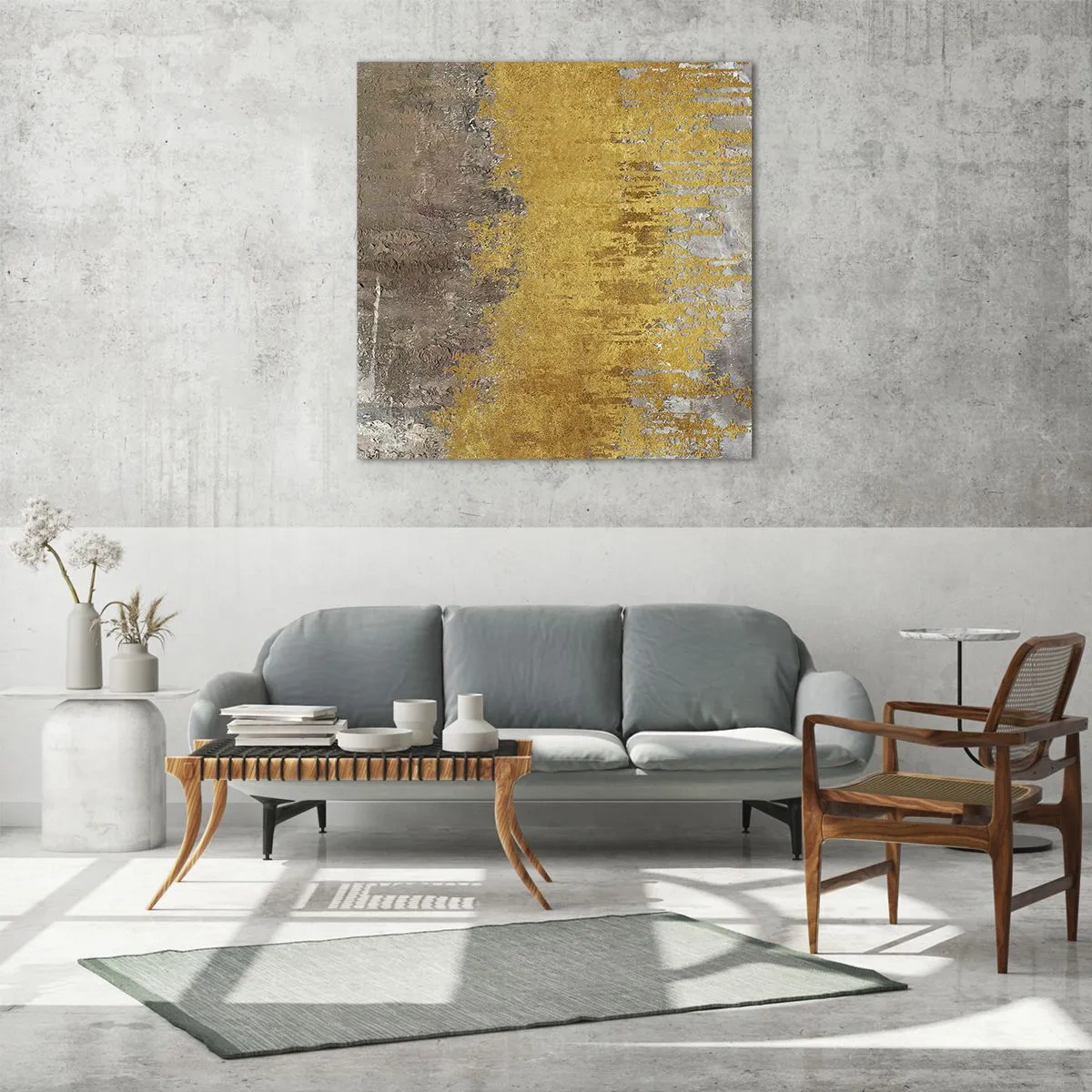 Impression sur verre - Image sur verre - Une explosion d'or - 30x30 cm