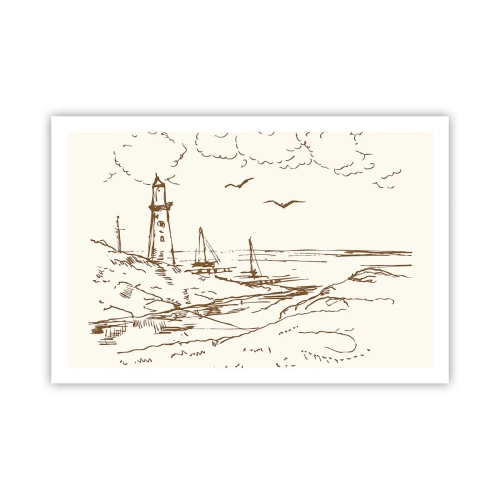 Affiche - Poster - Esquisse de souvenirs d'été - 91x61 cm