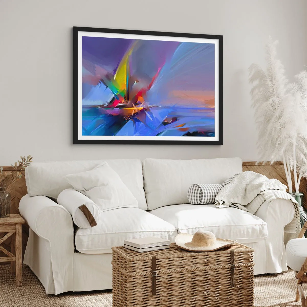 Affiche dans un cadre noir - Poster - Hélices comme un oiseau - 40x30 cm