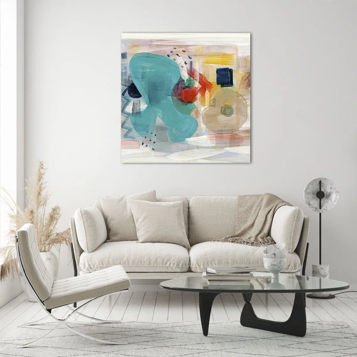 Impression sur verre - Image sur verre - Jeu de couleurs - 50x50 cm