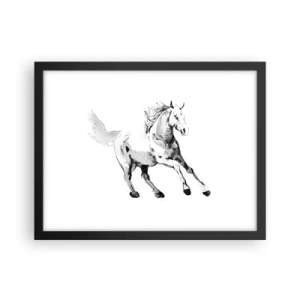 Affiche dans un cadre noir - Poster - Âme indomptée - 40x30 cm