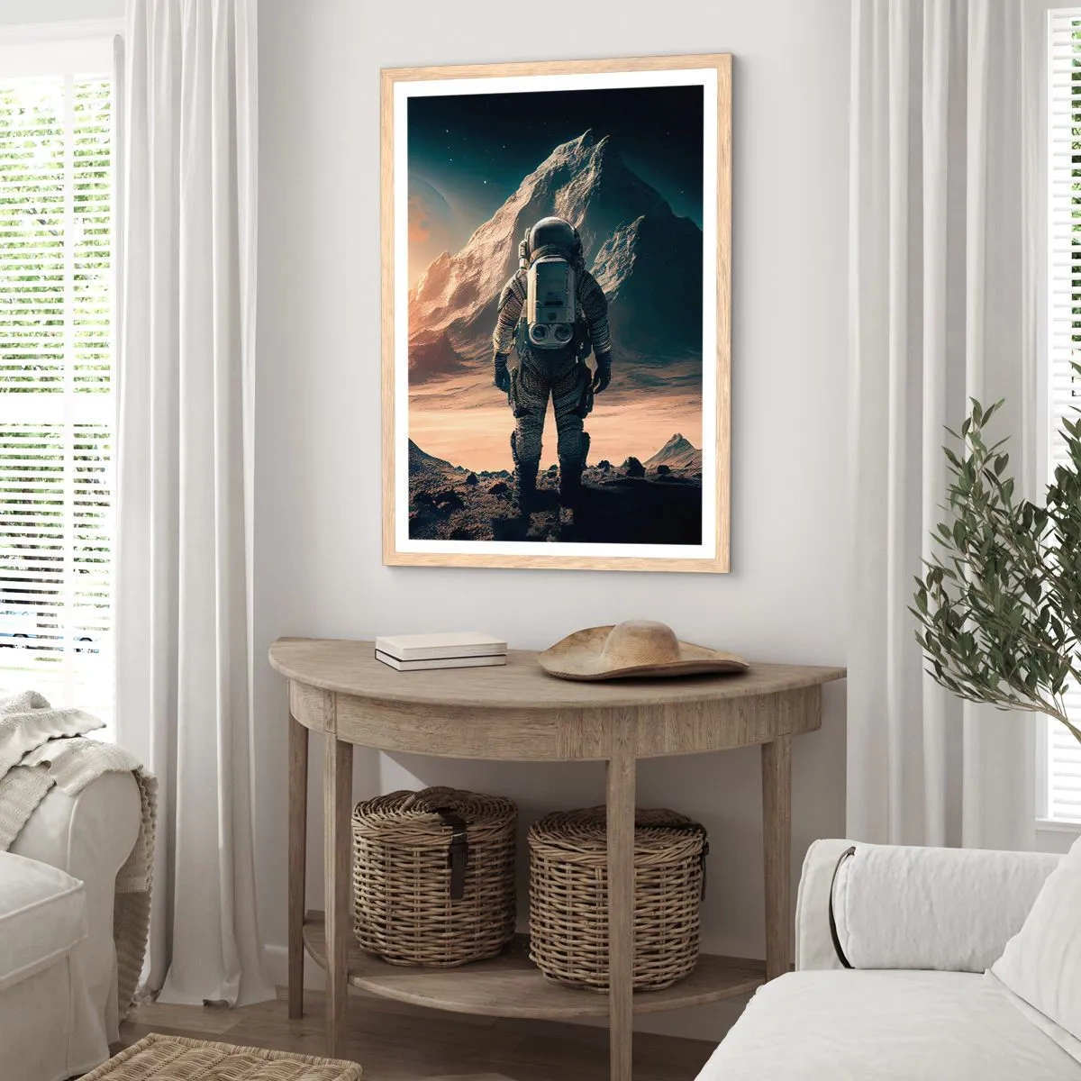 Affiche dans un chêne clair - Poster - Nouveau défi - 30x40 cm