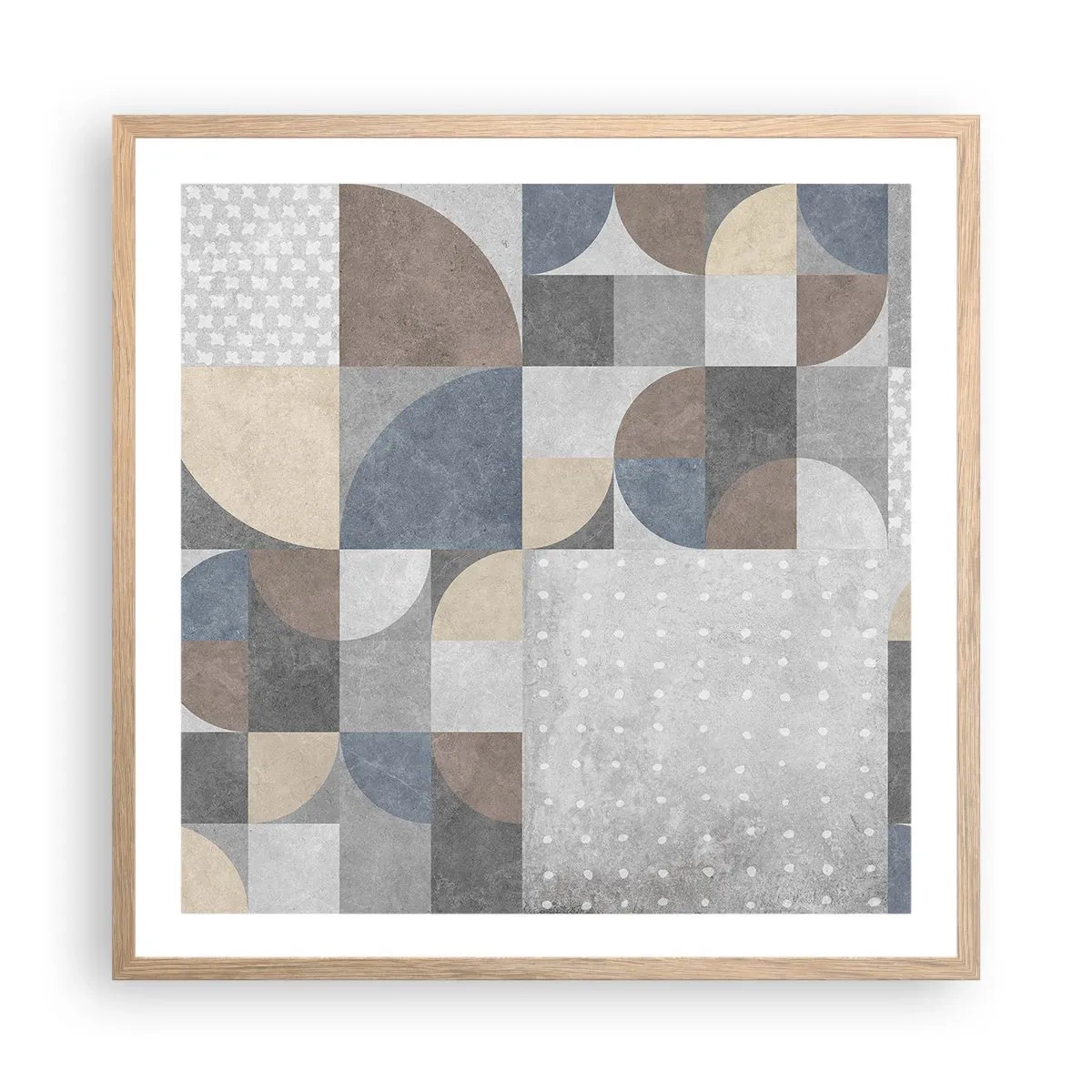 Affiche dans un chêne clair - Poster - Fantaisie de la céramique  - 60x60 cm