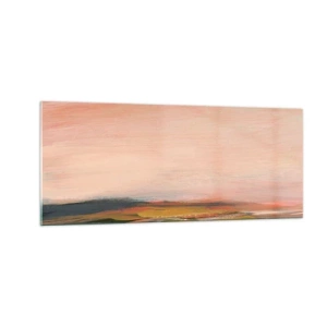Impression sur verre - Image sur verre - Dans les tons de roses - 100x40 cm