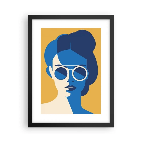 Affiche dans un cadre noir - Poster - Look de vacances - 30x40 cm