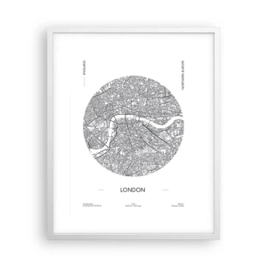 Affiche dans un cadre blanc - Poster - Anatomie de Londres - 40x50 cm