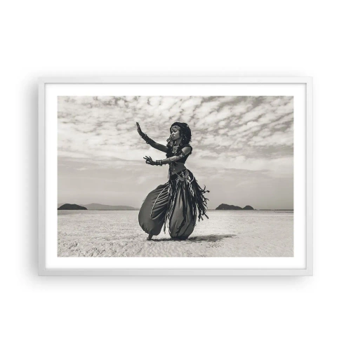 Affiche dans un cadre blanc - Poster - Danse des îles du sud - 70x50 cm