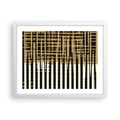 Affiche dans un cadre blanc - Poster - Abstraction architecturale - 50x40 cm